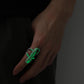 Fashion simple silver ring luminous lizard ring retro versatile domineering punk personality trend