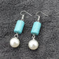 High-gloss imitation pearl earrings natural turquoise earrings star earrings with the same temperament