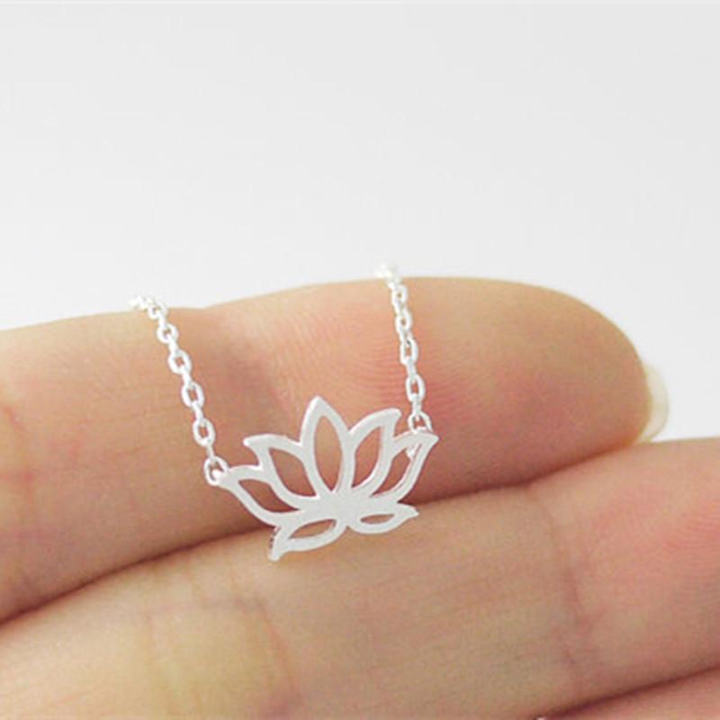 Fashion Jewelry Yoga Accessories Lotus Pendant Necklace