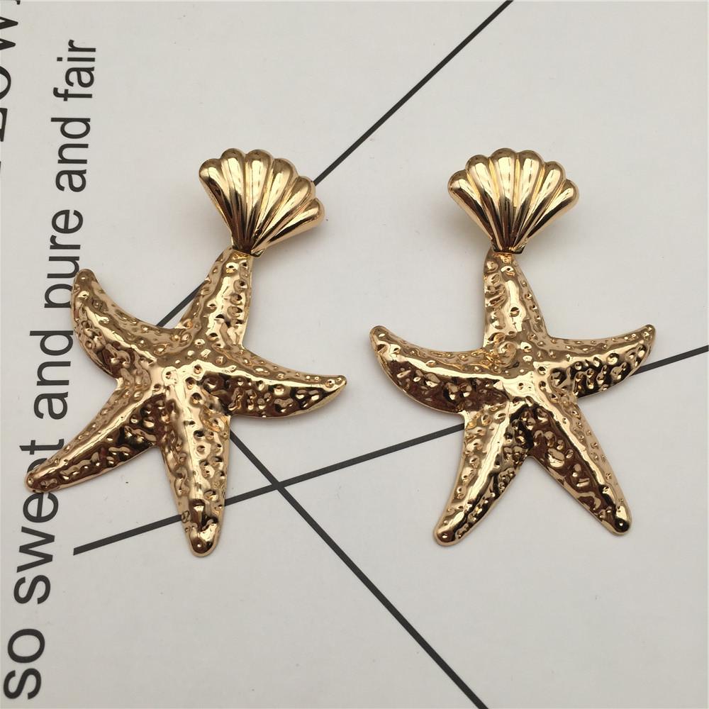 Starfish Shell Earrings Beach Party Earrings Earrings Show Face Thin Jewelry Stall