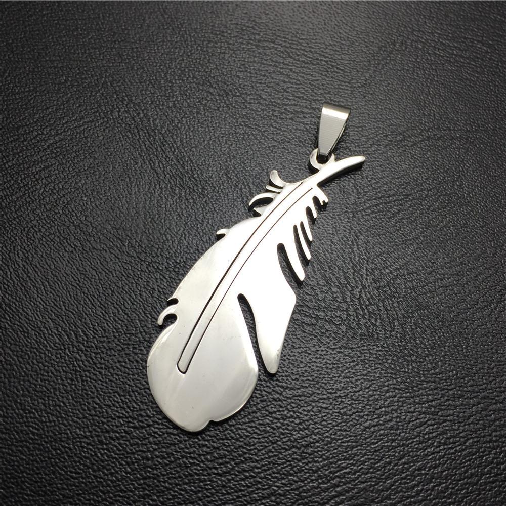 Skull Feather Leaves Dollar Gold Butterfly Music Note Rudder Titanium Steel Pendant Jewelry Stainless Steel Metal Accessories Collection