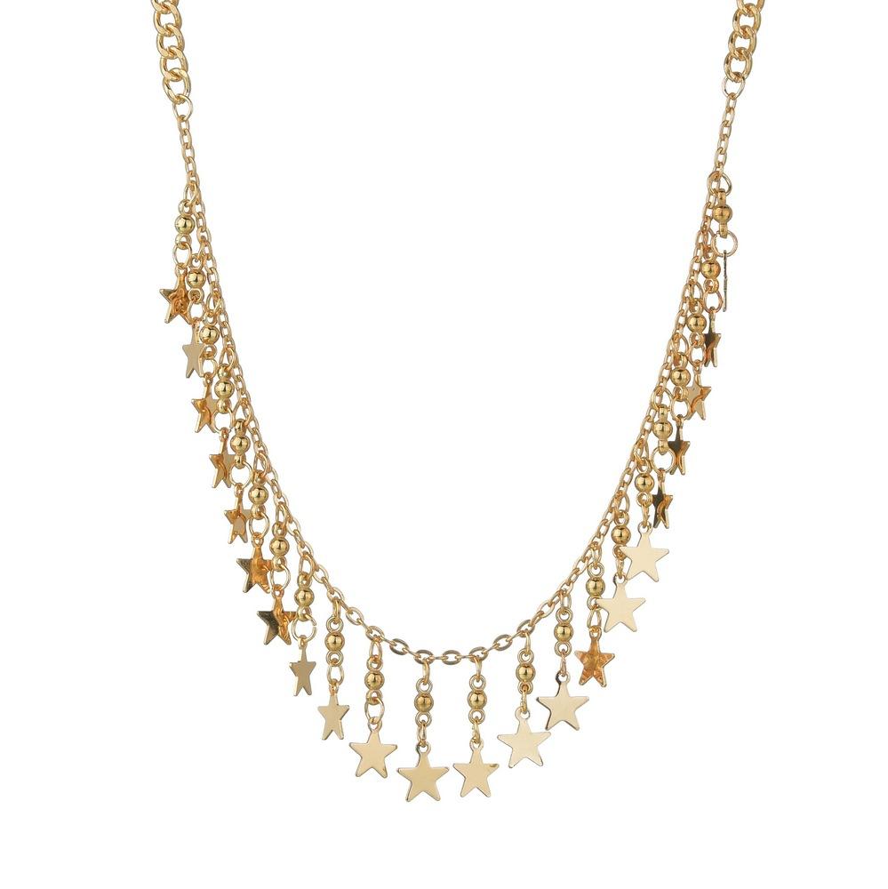 Fashion Iron Star Pendant Necklace Short Necklace Clavicle Chain Accessories