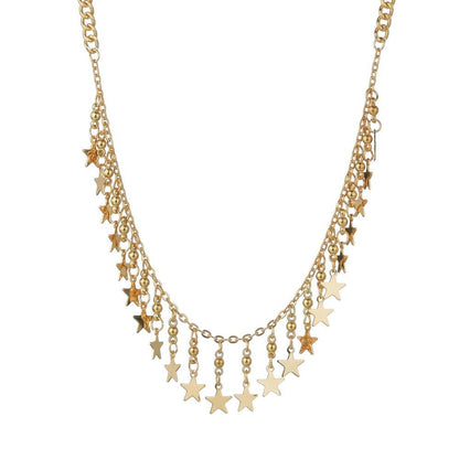 Fashion Iron Star Pendant Necklace Short Necklace Clavicle Chain Accessories