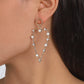 E155 Jewelry Hollow Geometric Love Exaggerated Earrings Imitation Pearl Rhinestone Temperament Earrings Women