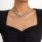 Jewelry Hip Hop Metal Snake Bone Chain Necklace Trend Versatile Geometric Bead Chain Necklace Women