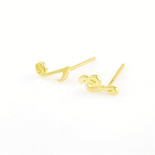 Women's Jewelry Temperament Mini Music Note Stud Earrings
