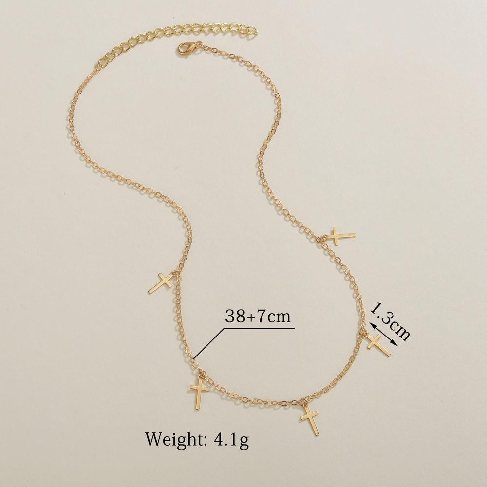 Accessories Fashion Cross Pendant Necklace Vintage Simple Clavicle Chain