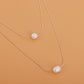 Jewelry Personality Double Layer Adjustable Thin Chain Pearl Pendant Necklace Female Simple Trend Necklace