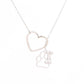 Jewelry Explosive Style Hollow Heart Dog Bone Pendant Necklace Female Creative Pet Jewelry