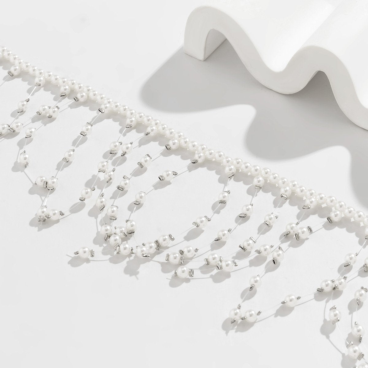 Jewelry Fashion Simple Bridal Beaded Headwear Personality Creative Imitation Pearl Tassel Hair Accessories Female