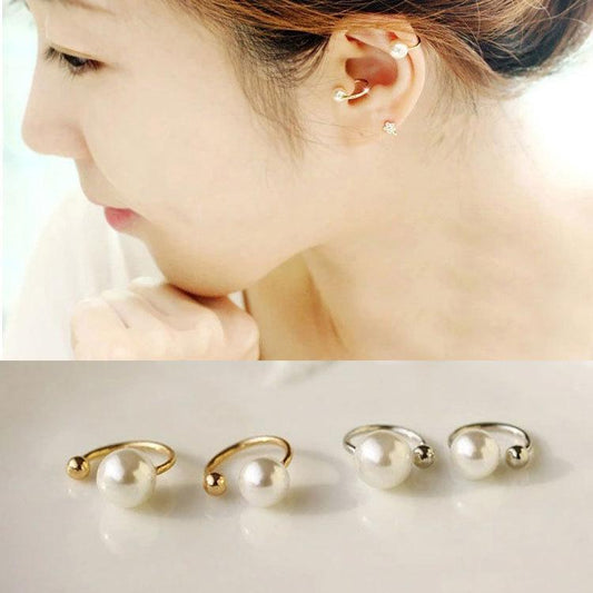 Pearl ear bone clip U-shaped invisible ear clip without ear hole 2 yuan jewelry