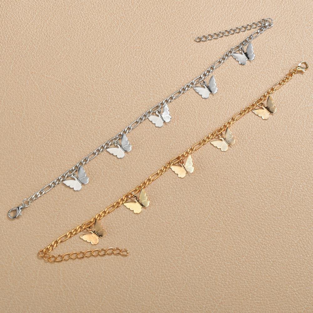 Accessories butterfly jewelry ins sweet simple single layer butterfly pendant anklet