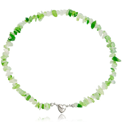 Jewelry summer emerald green natural gravel magnet love pendant necklace female does not fade