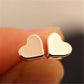 Tanabata Valentine's Day gift popular jewelry simple thick peach heart earrings classic all-match love