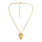 Fashion Simple Texture Stainless Steel Gold Hollow Love Hammer Pattern Necklace Versatile Personality Necklace