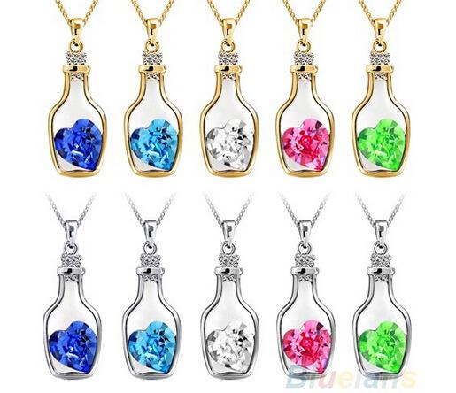 Fashion Personality Glossy Necklace Clavicle Chain Drifting Bottle Couple Jewelry