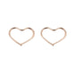 Creative Simple Love Ear Clip Single Simple No Hole Peach Heart Ear Bone Clip Couple Earrings Niche