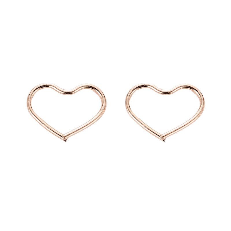 Creative Simple Love Ear Clip Single Simple No Hole Peach Heart Ear Bone Clip Couple Earrings Niche