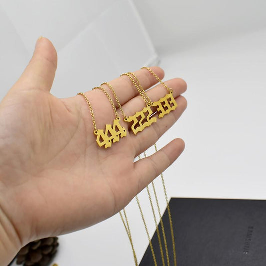 Personalized number number 111999 stainless steel pendant necklace female student couple party gift