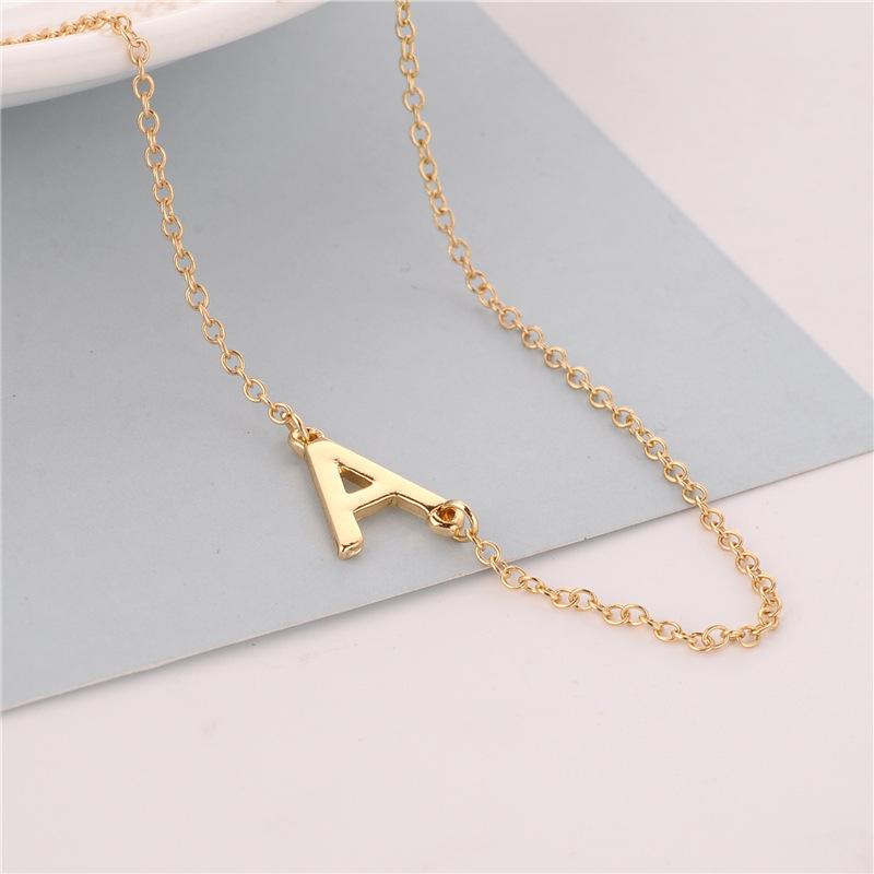 Letter Necklace Popular 26 English Pendant Necklace Clavicle Chain Jewelry