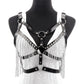 C271 Exaggerated Rock Body Chain PU Chain Tassel Sexy Hot Bundle Strap Bra Accessories Female