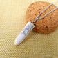 Natural stone crystal hexagonal column bullet necklace fashion creative white turquoise clavicle chain birthstone series