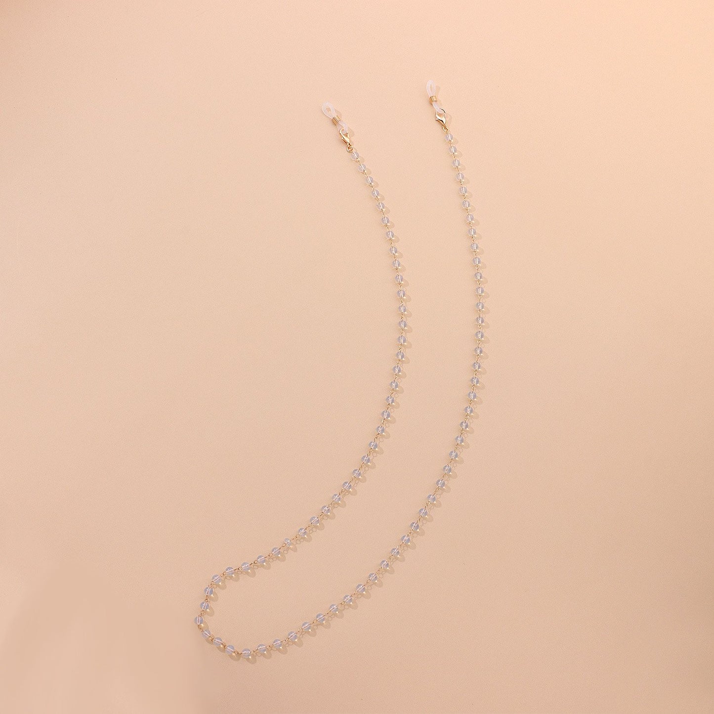 Ornament Protein Bead Glasses Chain Versatile Black and White Bead Glasses Accessories Women