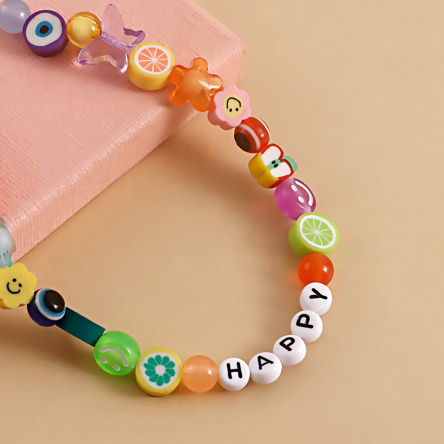 Soft pottery fruit ins letter shoe chain jewelry metal shoe chain canvas shoe decoration