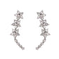 Five-pointed star earrings 925 silver needles with diamonds small fresh star earrings temperament mini starry sky earrings