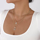 N1192 Hip Hop Multi-Layered Necklace Women's Love Palm Micro-inlaid Metal Personality Sweet Necklace