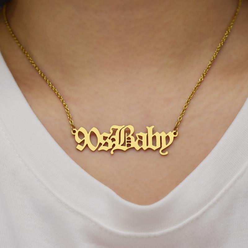 Necklaces born in the 7s, 8s, 9s, and s clavicle chains