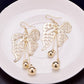 Direct Supply Butterfly Hollow Flower Tassel Earrings Fashion Retro Earrings Wings Earrings