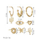 Earrings fashion gold-plated earrings set combination devil's eye earrings earrings women