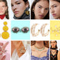 E7131 Creative Sailor Moon Earrings Fashion Color Diamond Moon Key Left and Right AB Style Earrings