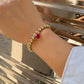 B1585 Hand Decoration Simple Beaded Elastic Geometric Bracelet Rhinestone Small Fresh Girly Bracelet