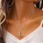 Fashion personality design sense niche metal 3D three-dimensional moon pendant necklace crescent moon necklace clavicle chain female