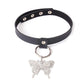 Harajuku Black Punk Choker Necklace Necklace Geometric Butterfly Peach Heart Leather Dark Clavicle Necklace Female