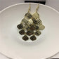 Fashionable retro personality rhombus small corrugated leaf metal sheet ladies earrings popular earrings