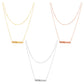 Jewelry Irregular One-word Horizontal Strip Pendant Necklace Women's Double Bead Chain Necklace Clavicle Chain