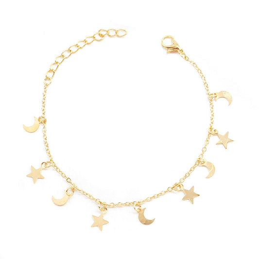 Hand Jewelry Trend Women's Simple Fashion Star Moon Combination Bracelet