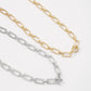 N8877 Simple Fashion Necklace Female OT Buckle Geometric Fashion Square Chain Necklace French Light Luxury Necklace