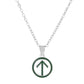 Fashion creative itinerary code square brand pendant necklace men and women with the same style personality green arrow can pass clavicle chain tide