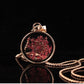 Fashion Pop Jewelry Handmade Lace Dried Flower Pendant Necklace Glass Clavicle Chain