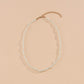 Fashionable millet grain imitation pearl braided twist winding temperament double layer short necklace collarbone necklace