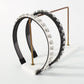 F52 retro creative small fragrance headband female PU rhinestone temperament fine edge forest non-slip personality headband