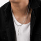 Fashion simple personality all-match men's domineering trend double-layer stainless steel dagger twist chain necklace neck chain