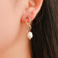 Temperament asymmetric knotted sub-gold pearl earrings fashion ladies minimalist earrings retro trend earrings