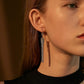 ins creative metal long tassel earrings retro asymmetric chain ear buckle hip-hop punk earrings