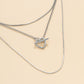 Jewelry simple and versatile thin snake bone chain necklace female retro fashion peach heart-shaped ot buckle necklace
