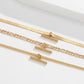 Hip-hop Retro Snake Bone Chain Clavicle Necklace Female Simple Geometric Metal One-word Stick Necklace